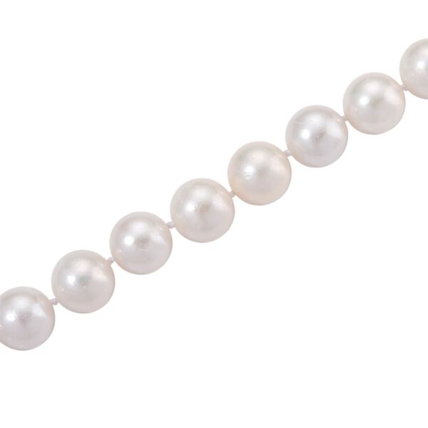 Premium Wei&szlig;e Edison Perle Halskette ca. 50 cm 925 Silber rhodiniert image number 4