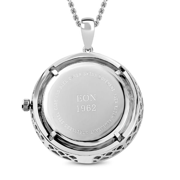 2 in 1 EON AA Sleeping Beauty T&uuml;rkis und Zirkon Cluster Anh&auml;nger mit Taschenuhr - 7,90 ct. image number 7