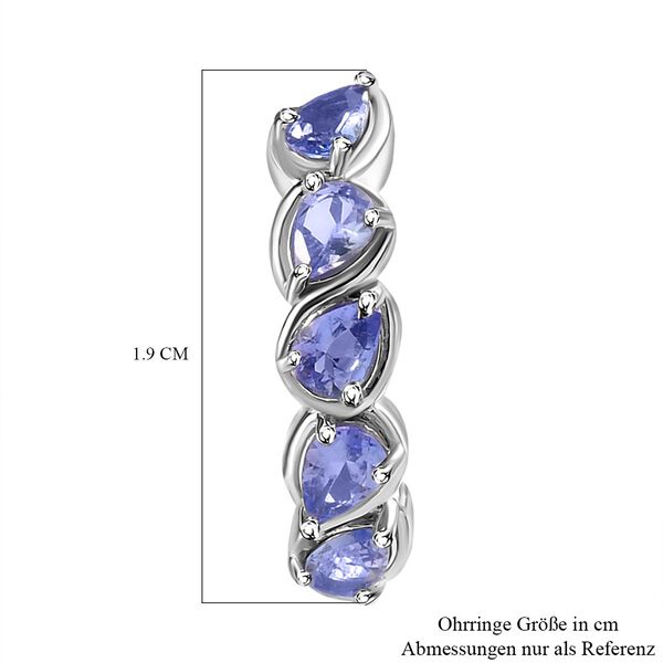 Tansanit Creolen - 1,39 ct. image number 5