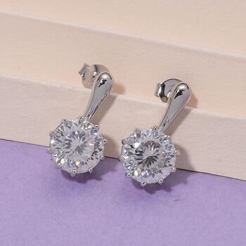 Moissanit Ohrringe 925 Silber rhodiniert ca. 5,16 ct.