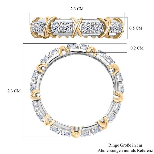 LUXURIANT DIAMOND - Lab Grown Diamant Ring 950 Platin und 585 Gelbgold (Größe 17.00) ca. 1.00 ct image number 6