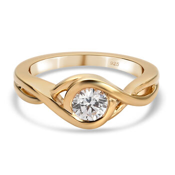 LUSTRO STELLA Feinster Zirkonia Ring 925 Silber vergoldet (Gr&ouml;&szlig;e 16.00)