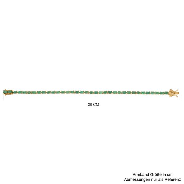 Socoto Smaragd Armband ca. 19 cm 925 Silber 750 Gelbgold Vermeil ca. 7,63 ct. image number 5