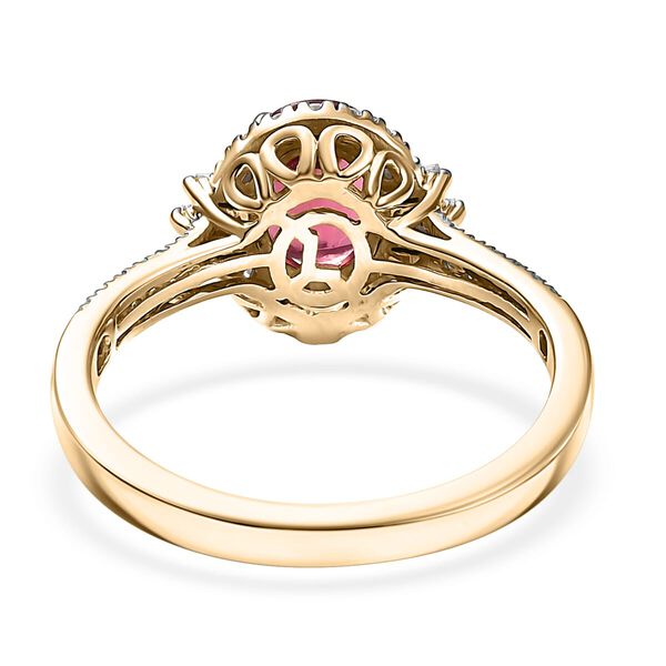 LUXORO zertifiziert und geprüft AAA Rubellit, Paraiba Turmalin und Diamant Ring in 417 Gold - 2,16 ct. image number 4