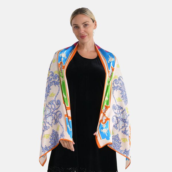  LA MAREY signature 100% silk scarf55*170cmweight:40gcolor:multi colorMaterial:100% Mulberry silk image number 0