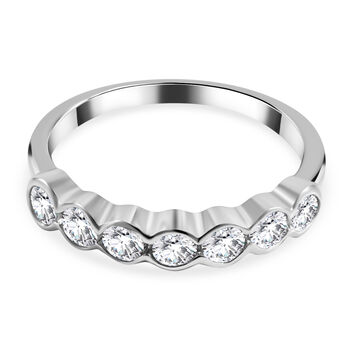 Lustro Stella - Wei&szlig;er Zirkonia Ringe 925 Silber rhodiniert (Gr&ouml;&szlig;e 21.00) ca. 1.48 ct