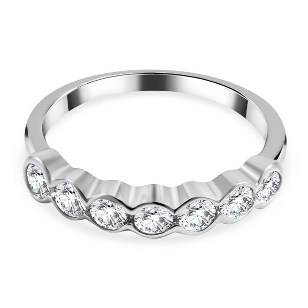Lustro Stella - Wei&szlig;er Zirkonia Ringe 925 Silber rhodiniert (Gr&ouml;&szlig;e 21.00) ca. 1.48 ct