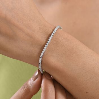 LUXURIANT SGL zertifiziertes SI-GH Labor Diamant 20cm Armband, 925 Silber rhodiniert - 4 ct.