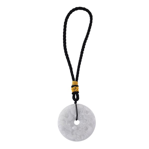 Zwei-Drachen-H&auml;ngedekor aus Myanmar Jadeit Typ A, naturbelassene Schnitzarbeit, ca. 5 cm