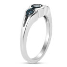 London Blau Topas Ring 925 Silber platiniert  ca. 0,88 ct image number 4