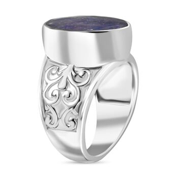 Tansanit-Matrix Ring 950 Kupfer (Gr&ouml;&szlig;e 18.00) ca. 4,10 ct