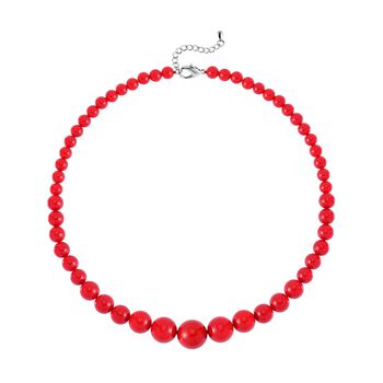 Rosa Muschelkernperle Schmuckset Reiner Edelstahl