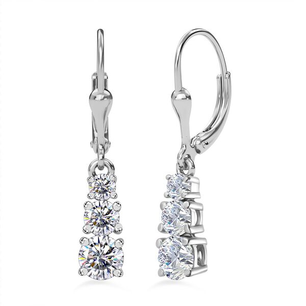 Moissanit Schmuckset, 925 Silber platiniert - 7,19 ct. image number 9