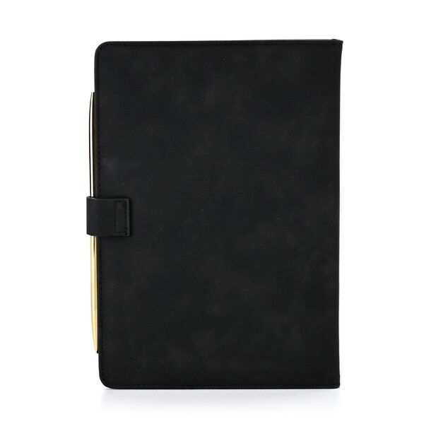 LIVMORE - 2er Set A5 Notizbuch mit Stift Umschlag mit Magnetverschluss Motiv Himmelstempel Nationaler Landschaftsstil Schwarz image number 4