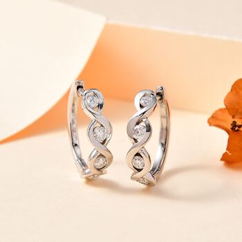 Moissanit Ohrringe, ca. 0,72 ct.