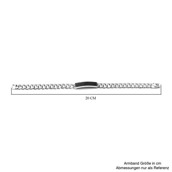 Schwarzer Spinell Armband 18 cm 925 Silber rhodiniert ca. 1,60 ct image number 4