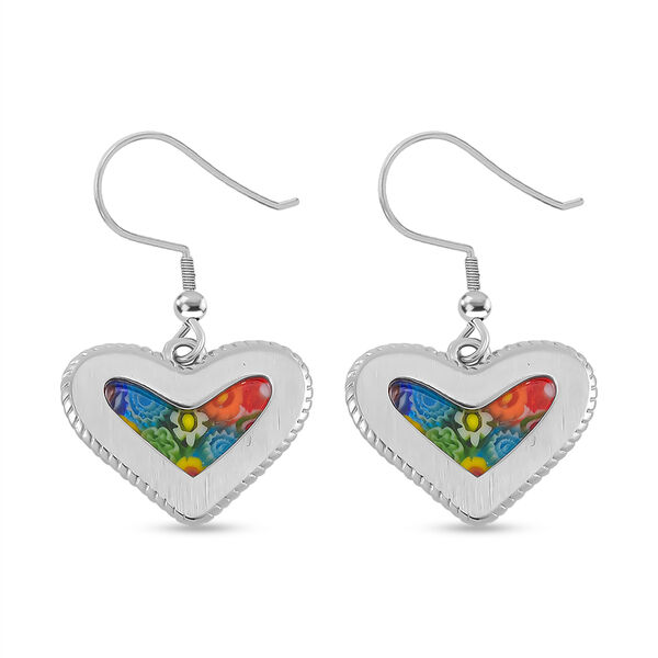 Herz Ohrringe im Murano-Stil image number 5
