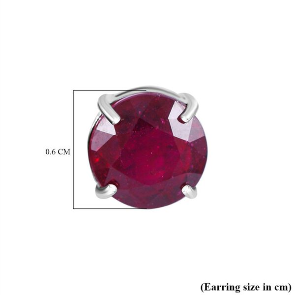 AA Afrikanische Rubin (Fissure gef&uuml;llt) Ohrringe - 5,64 ct. image number 3