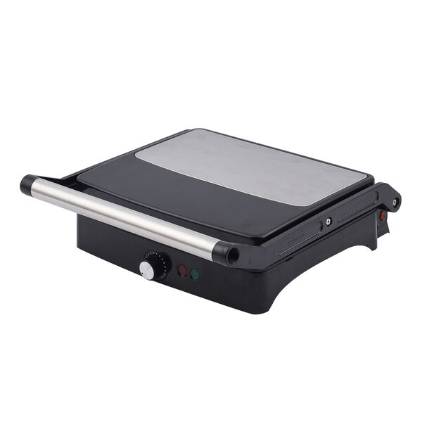 HOMESMART - 180 Grad Grill mit Antihaftbeschichtung und Temperaturregelung, Gr&ouml;&szlig;e 31,5x33,5x11 cm, Schwarz