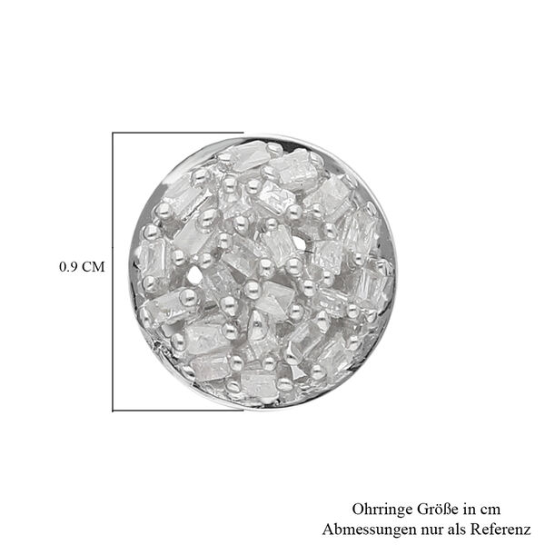 Diamant Cluster-Ohrstecker in Silber image number 4