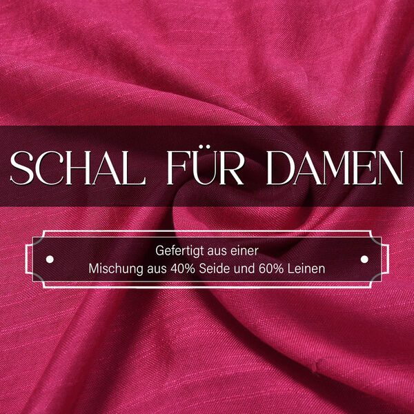 Schal aus Seide und Leinen, 70x200 cm, Rosa image number 2