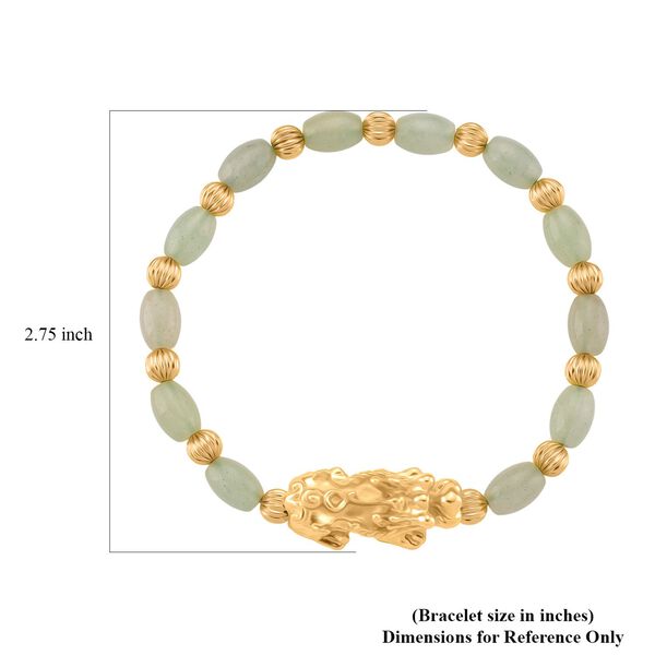 Gr&uuml;ne Aventurin Pixiu Halskette und Armband image number 12