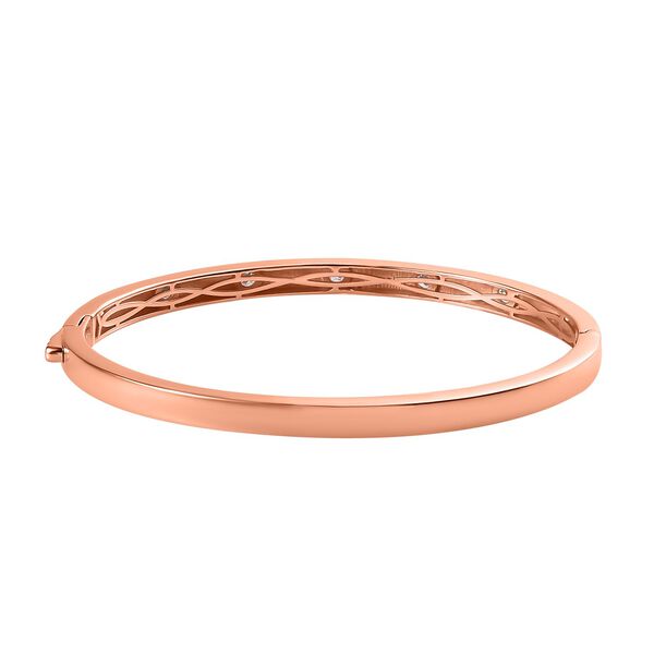 Moissanit Armreif, 19cm, 925 Silber mit Ros&eacute;gold Vermeil - 0,86 ct. image number 5