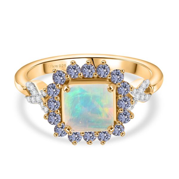 D'Joy Natürlicher, äthiopischer Welo Opal, Tansanit und Moissanit Ring - 1,63 ct. image number 0