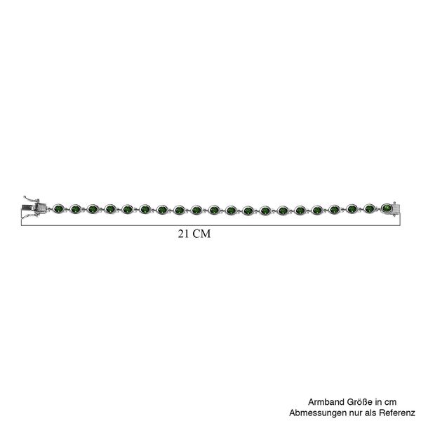 Natürliches Chromdiopsid Armband, ca. 20 cm, 925 Silber platiniert ca. 9,30 ct image number 5