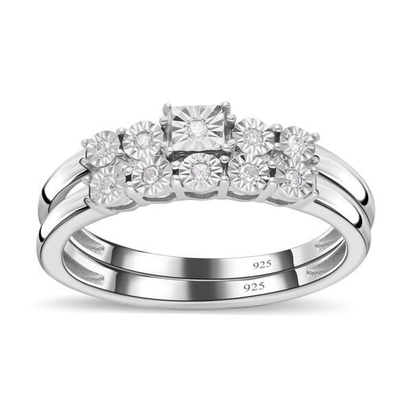 2er Set - Diamant Stacking Ringe - 0,10 ct. image number 0