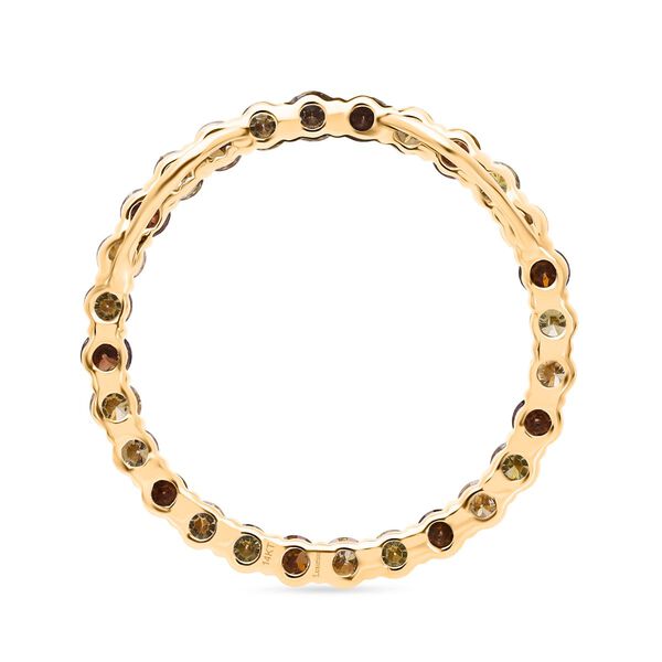 SGL zertifizierter SI natürlicher gelber, brauner und grüner Diamant Anhänger in 585 Gold - 1 ct. image number 4