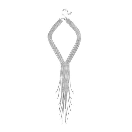 Designer inspirierte Kristall-Halskette, ca. 45 cm image number 0