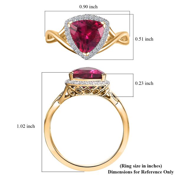 LUXURIANT DIAMOND- zertifiziert und gepr&uuml;ft AAA Labor Bixbit und Labor Diamant Ring in 417 Gold - 3,5 ct. image number 5