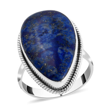 Royal Bali Kollektion - Lapislazuli Ring, 925 Silber (Gr&ouml;&szlig;e 17.00) ca. 17.95 ct