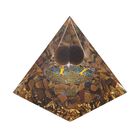 Feng Shui Edelstein Pyramide, schwebender Planet, Tigerauge image number 2