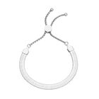 Seidiges Fischgräten-Gliederarmband, ca. 18 cm, Edelstahl ca. 7,00g