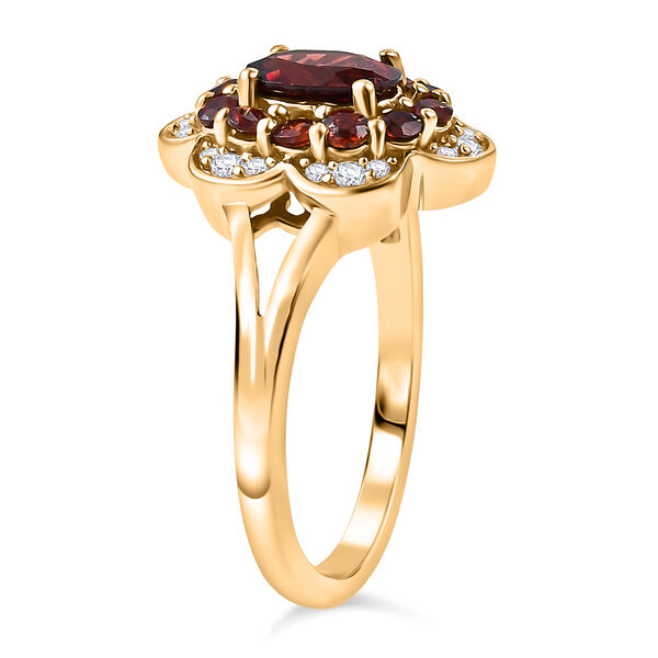 EverTrue Mosambik Granat und Zirkon Ring und Anh&auml;nger mit 50cm Kette image number 7