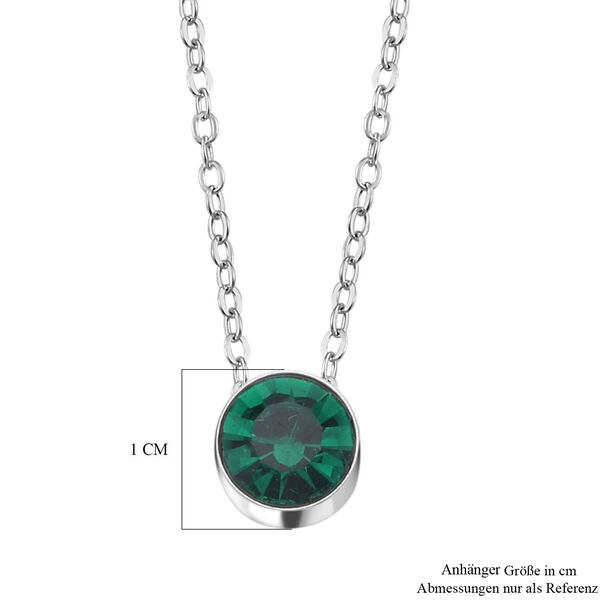 Austauschbarer mehrfarbiger Kristall-Anhänger mit 50cm Kette in Silberton image number 6