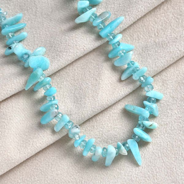 Amazonit und Apatit Halskette, 50 cm - 178,15 ct. image number 2