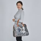 Safari-Tasche mit lebendigem Leopardenmuster, 43x20x38cm, Schwarz weiß image number 2