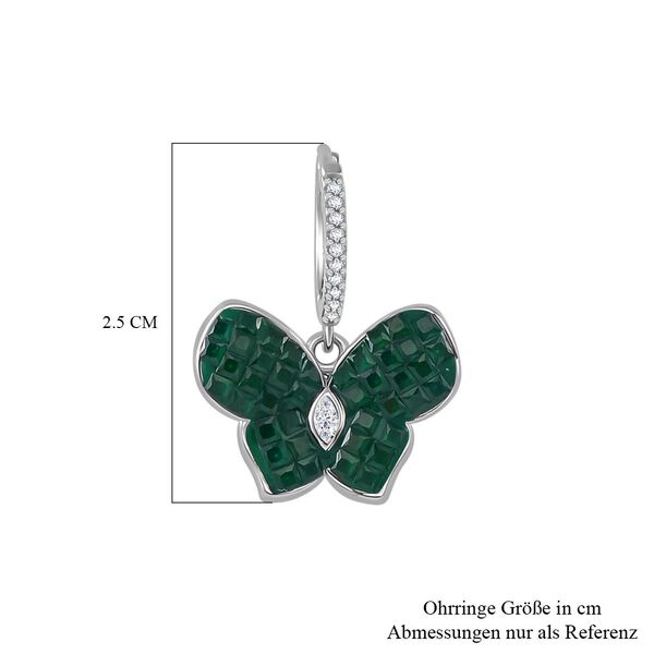 Gr&uuml;ne und wei&szlig;e Zirkonia Ohrh&auml;nger image number 6