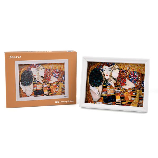 LIVMORE 3D DIY Bilderrahmen Bastelset K&uuml;nstleratelier Motiv 22 x 13 x 17 cm Gelb image number 7