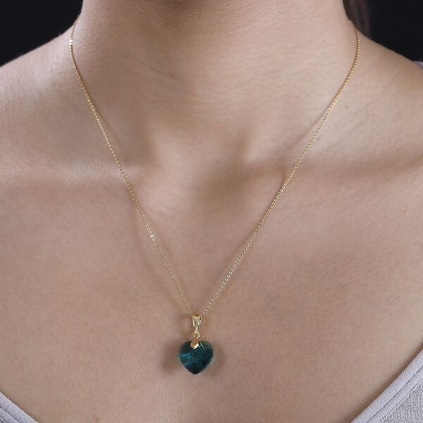 J Francis gefertigt mit SWAROVSKI- Smaragd Swarovski Kristall Herz Anhänger image number 3