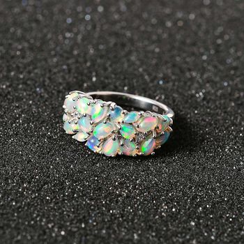 Nat&uuml;rlicher, &auml;thiopischer Welo Opal Ring 925 Silber rhodiniert (Gr&ouml;&szlig;e 20.00) ca. 2.41 ct