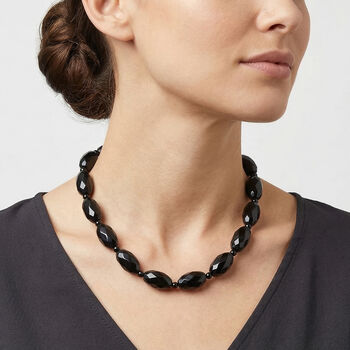 SEHR SELTEN - Shungit Halskette ca. 45cm + 5cm extender, 925 Silber rhodiniert ca. 590.00 ct