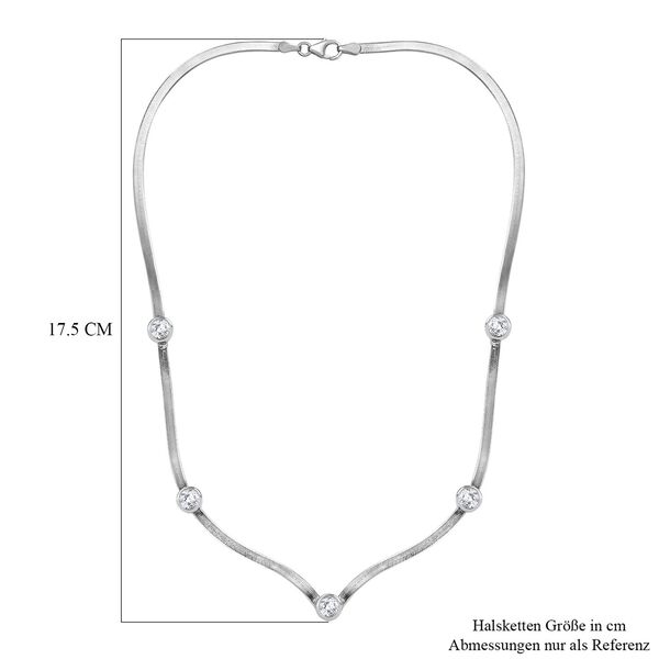 J Francis gefertigt mit SWAROVSKI Zirkonia Halskette ca. 45 cm 925 Silber rhodiniert image number 6