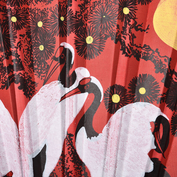 Gro&szlig;er F&auml;cher aus Holz in japanischem Stil, Gr&ouml;&szlig;e 160x90 cm, Rot image number 3