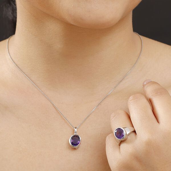 Afrikanisches Amethyst Schmuckset - 6,40 ct. image number 3