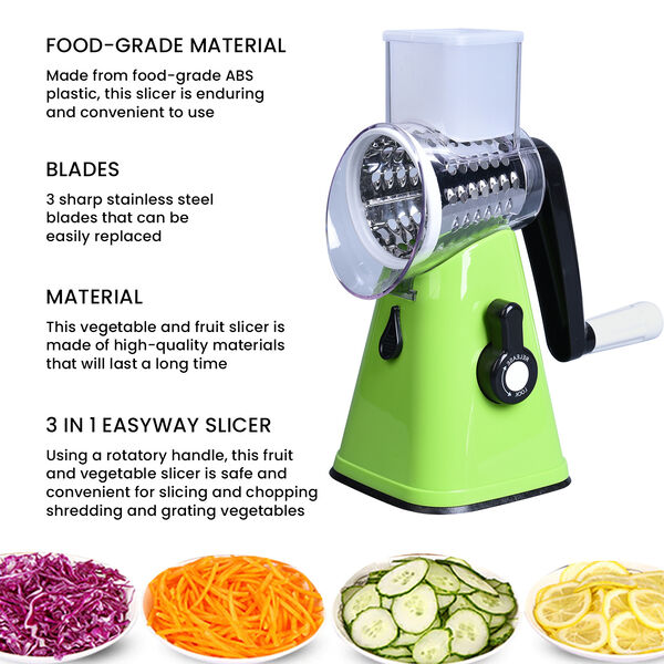 HOMESMART Gem&uuml;se- und Obstschneider, Gr&uuml;n image number 19