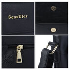 SENCILLEZ Crossbody Tasche aus echtem Leder, Größe 24x4,5x26,5 cm, Schwarz image number 2
